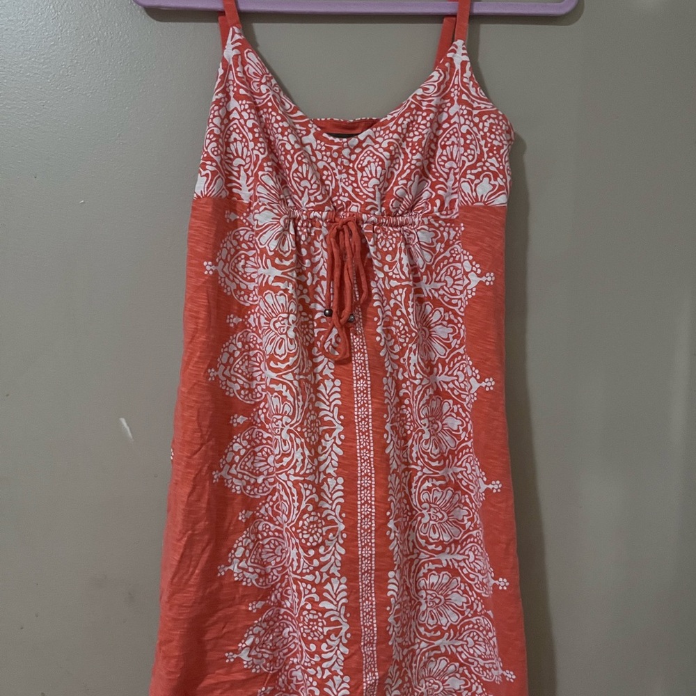 Tommy Bahama Coral and White Mini Dress